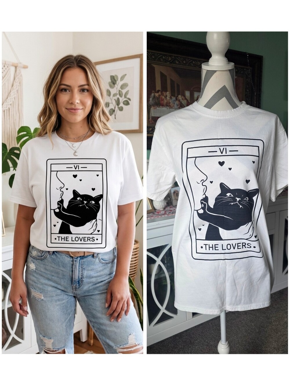 Comfort Colors Tarot Card The Lovers Graphic Tshirt